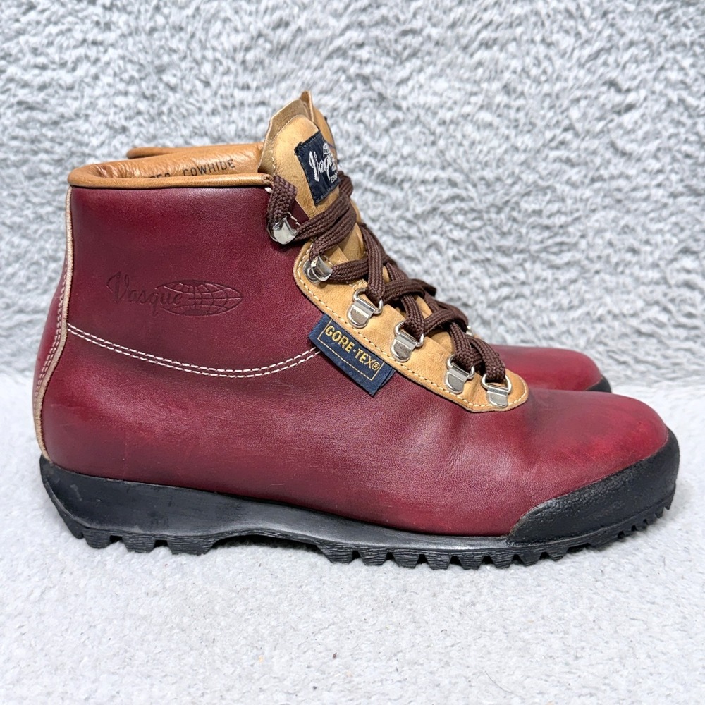 Vasque Sundowner Womens Size 7.5 N Hiking Boots Red Leather Gore-Tex Waterproof